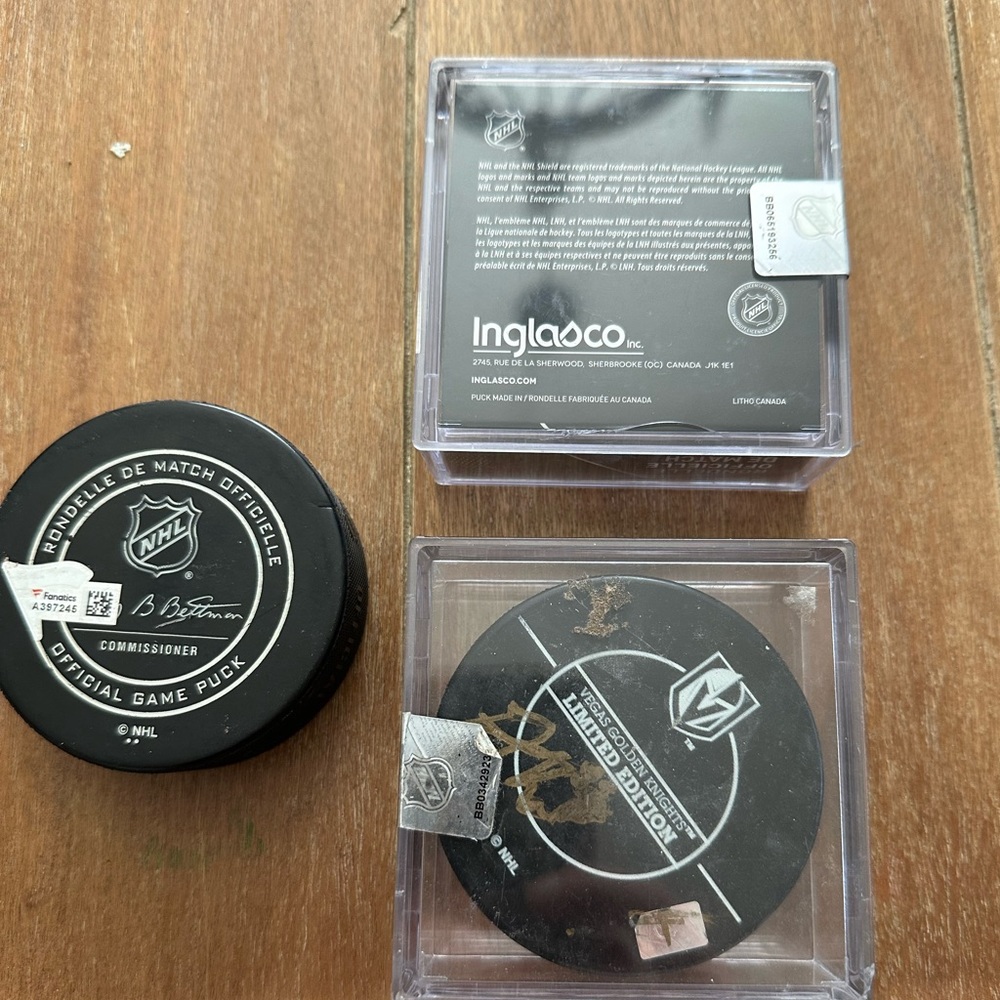 Set of 3 VGK pucks.